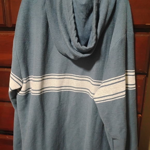 American Eagle Outfitters Blue Hoodie with White Stripes - Picture 2 of 3